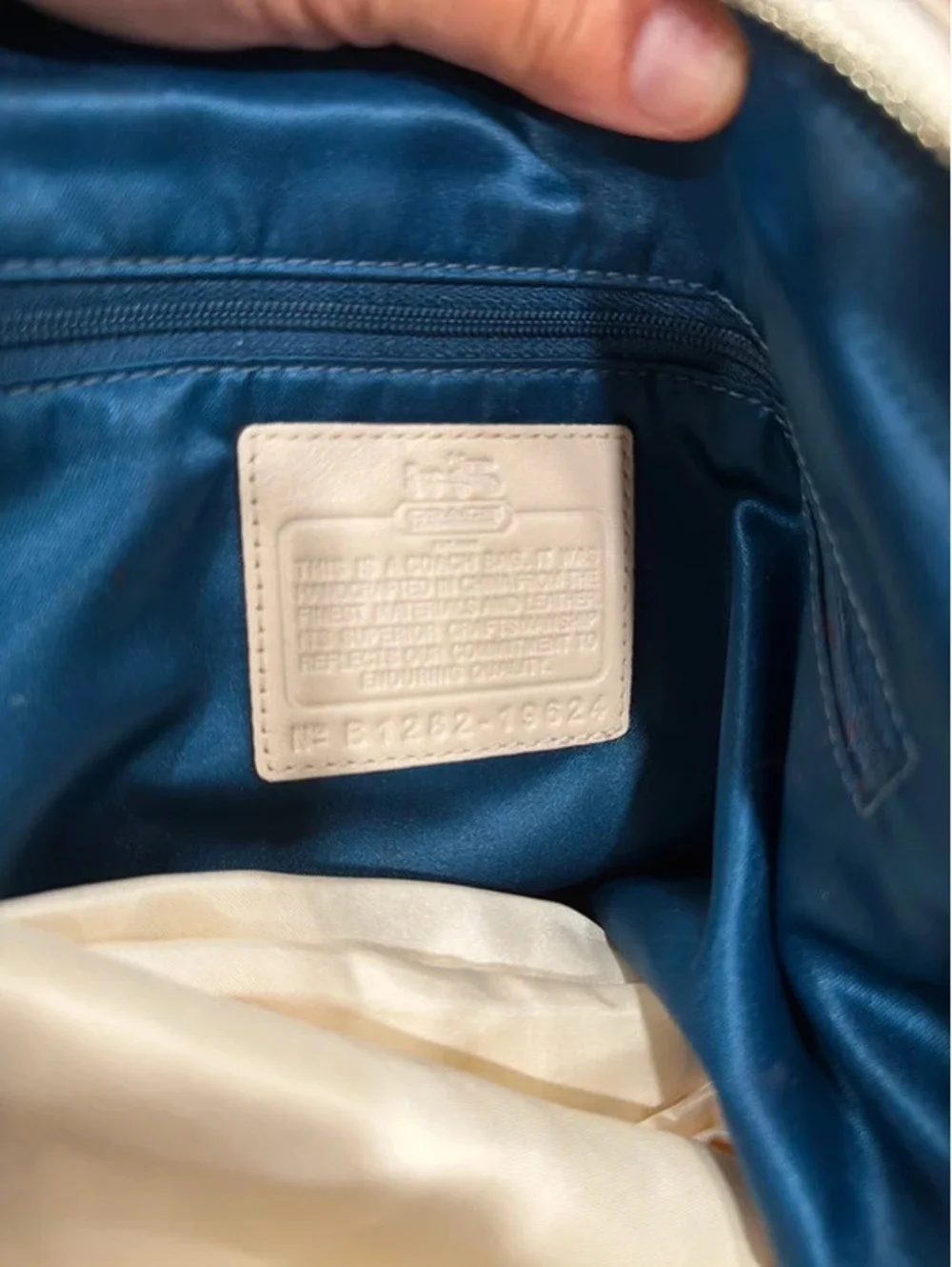 Coach Madison Tossed Laser Lindsey Satchel White Leather Style 19624